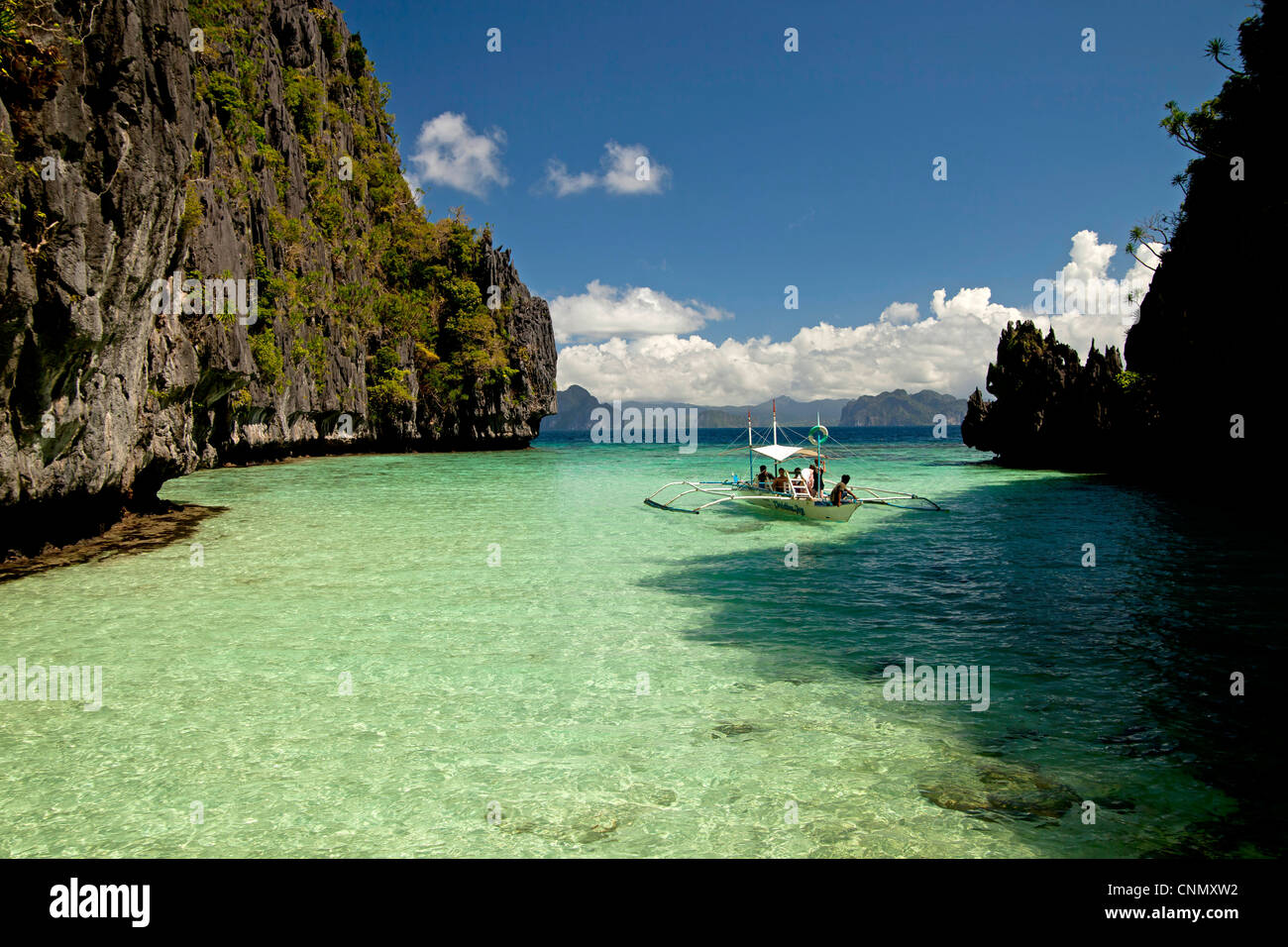 big lagoon of Miniloc Island, El Nido, Palawan, Philippines, Asia Stock Photo