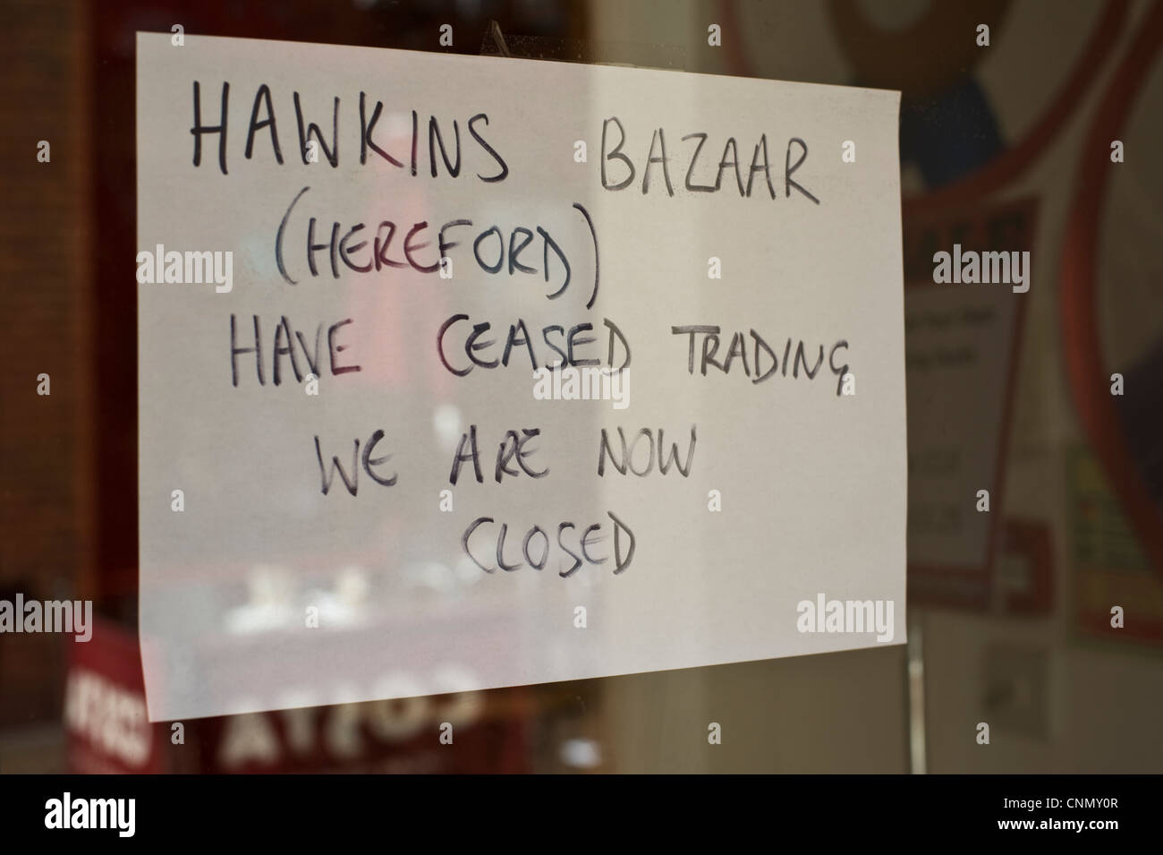 Hereford city centre sign street hires stock photography and images