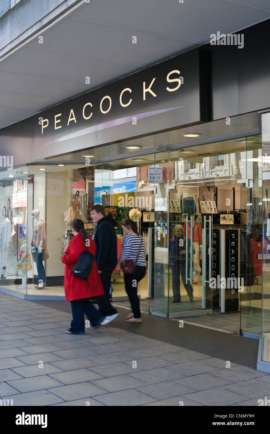 Exterior of PEACOCKS store in city centre of Hereford Herefordshire
