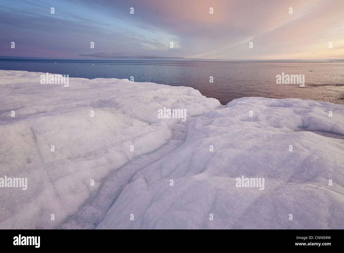 Coastal glacier terminus with melting ice at sunset, Brasvellbreen Glacier,  Nordaustlandet, Svalbard, august Stock Photo - Alamy, image size:1300x956