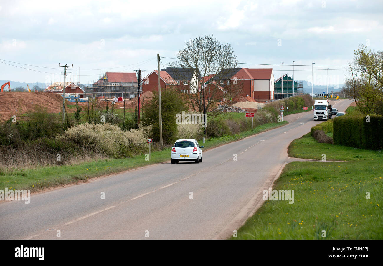 The construction of new homes at Cranbrook, the new community