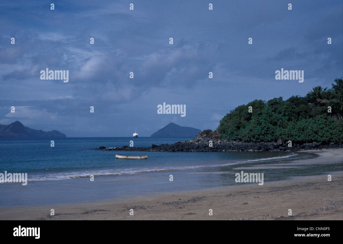 Coromos Islands Coastline. Moheli. Stock Photo
