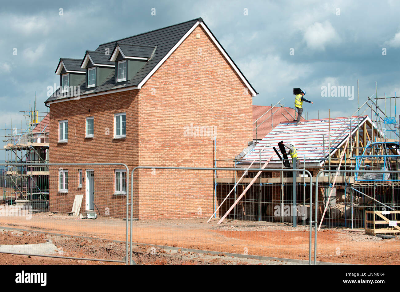 The construction of new homes at Cranbrook, the new community