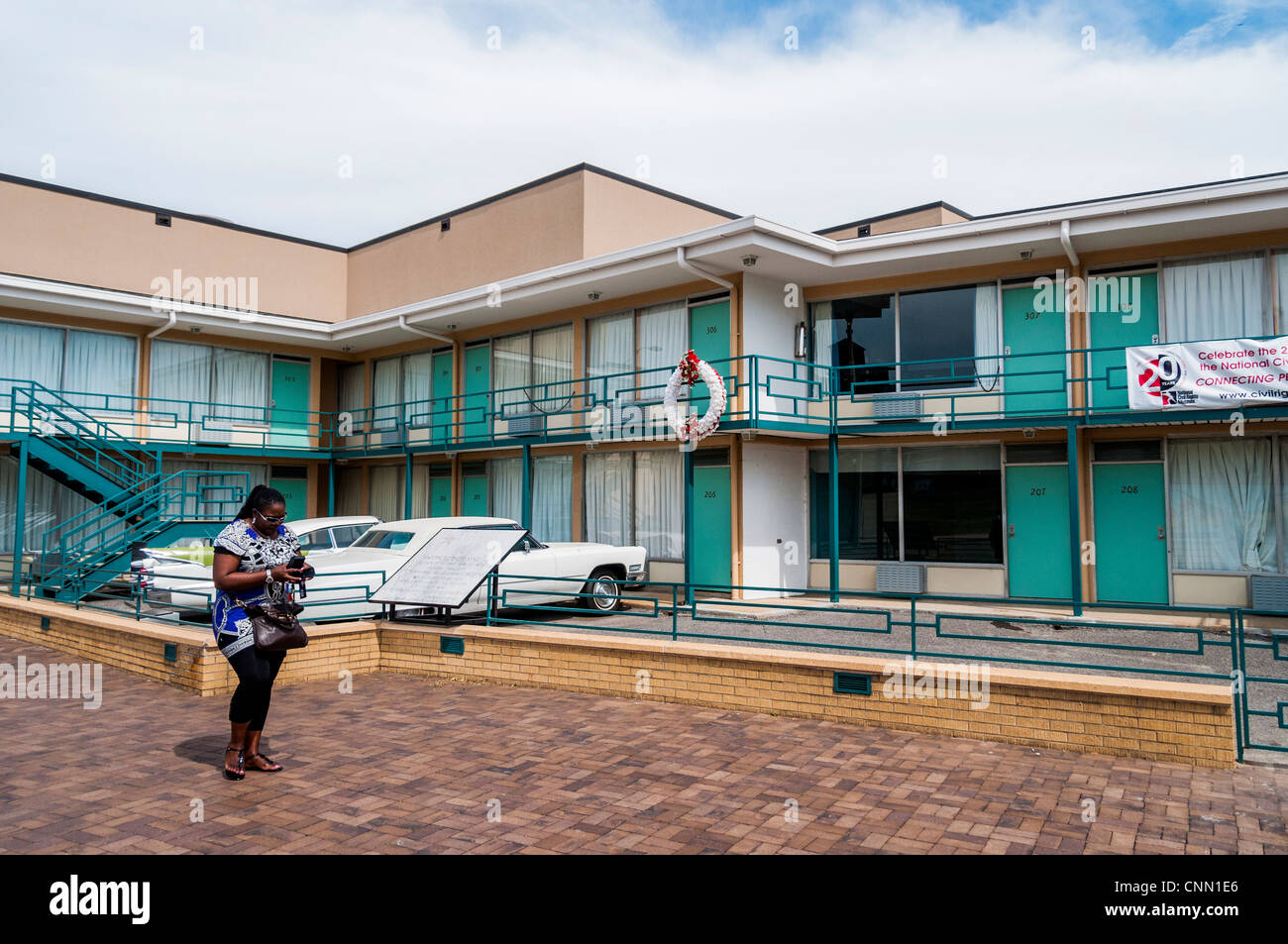 The National Civil Rights Museum at the Lorraine Motel in Memphis where Dr Martin Luther King Jr was killed in April 1968 Stock Photo