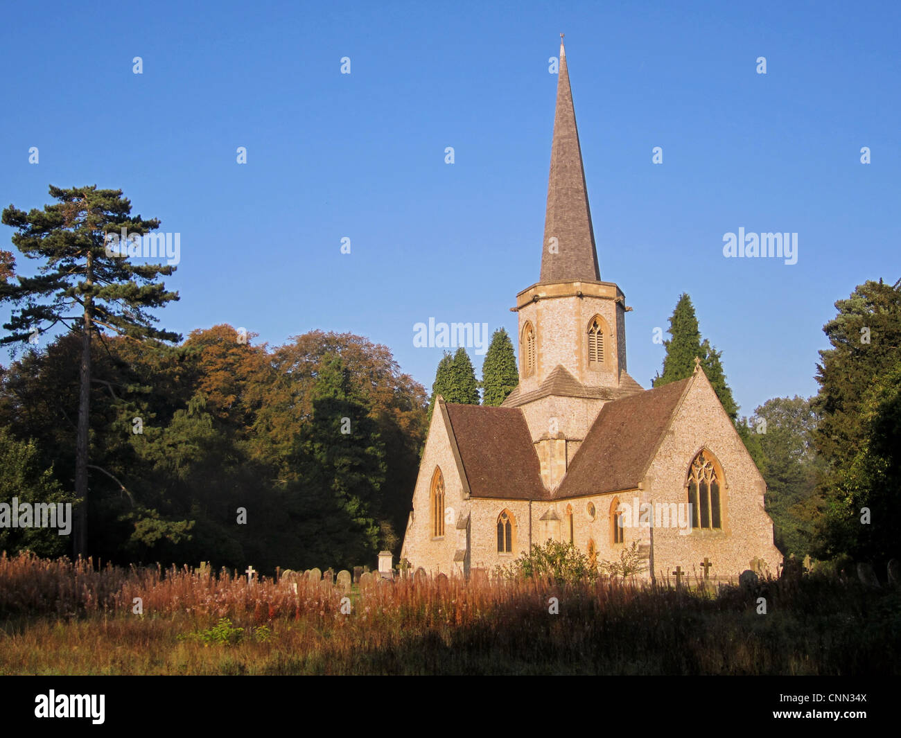 Holy Trinity Church, Penn Wood, Chilterns, Buckinghamshire, England, september Stock Photo