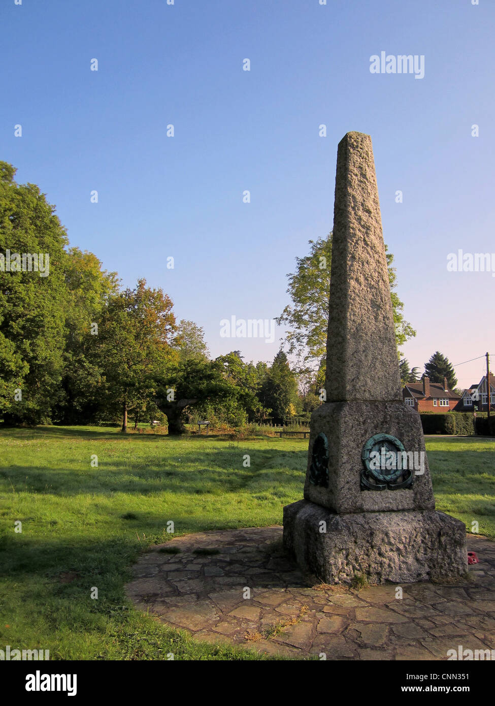War memorial, Penn Wood, Penn Street, Chilterns, Buckinghamshire, England, september Stock Photo
