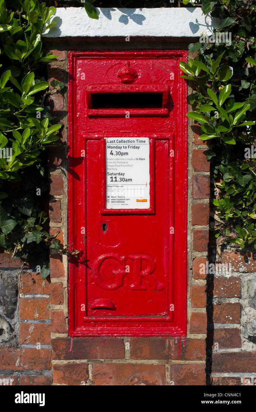 Wall mounted post box. Uk Stock Photo Alamy