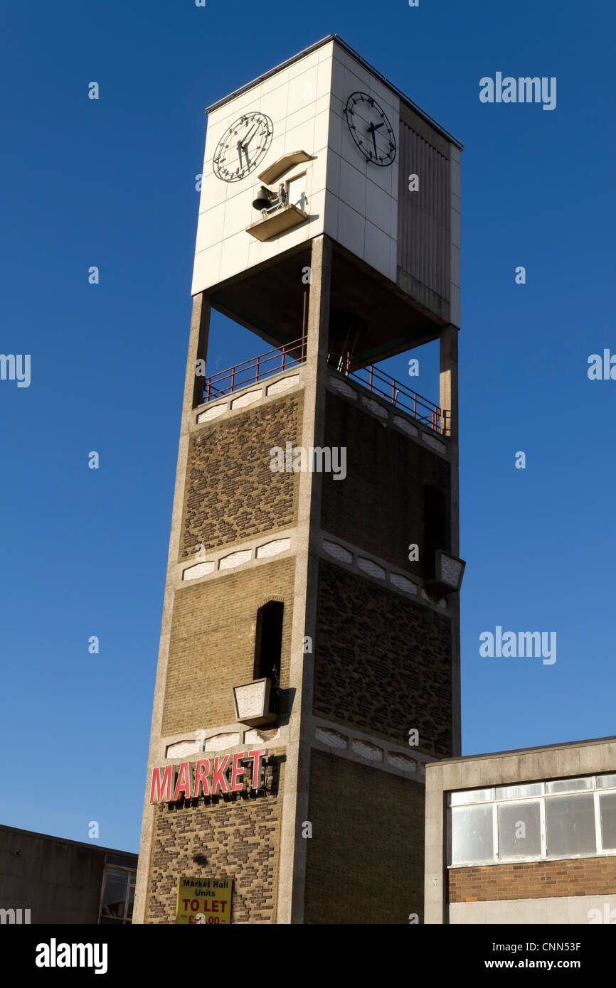 Shipley Market Clock Tower, built in the 1960s Stock Photo Alamy