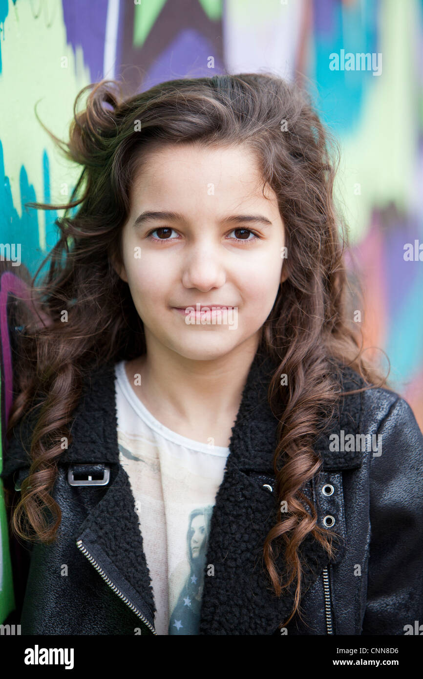 Young teenage girl leeds uk stock photo alamy