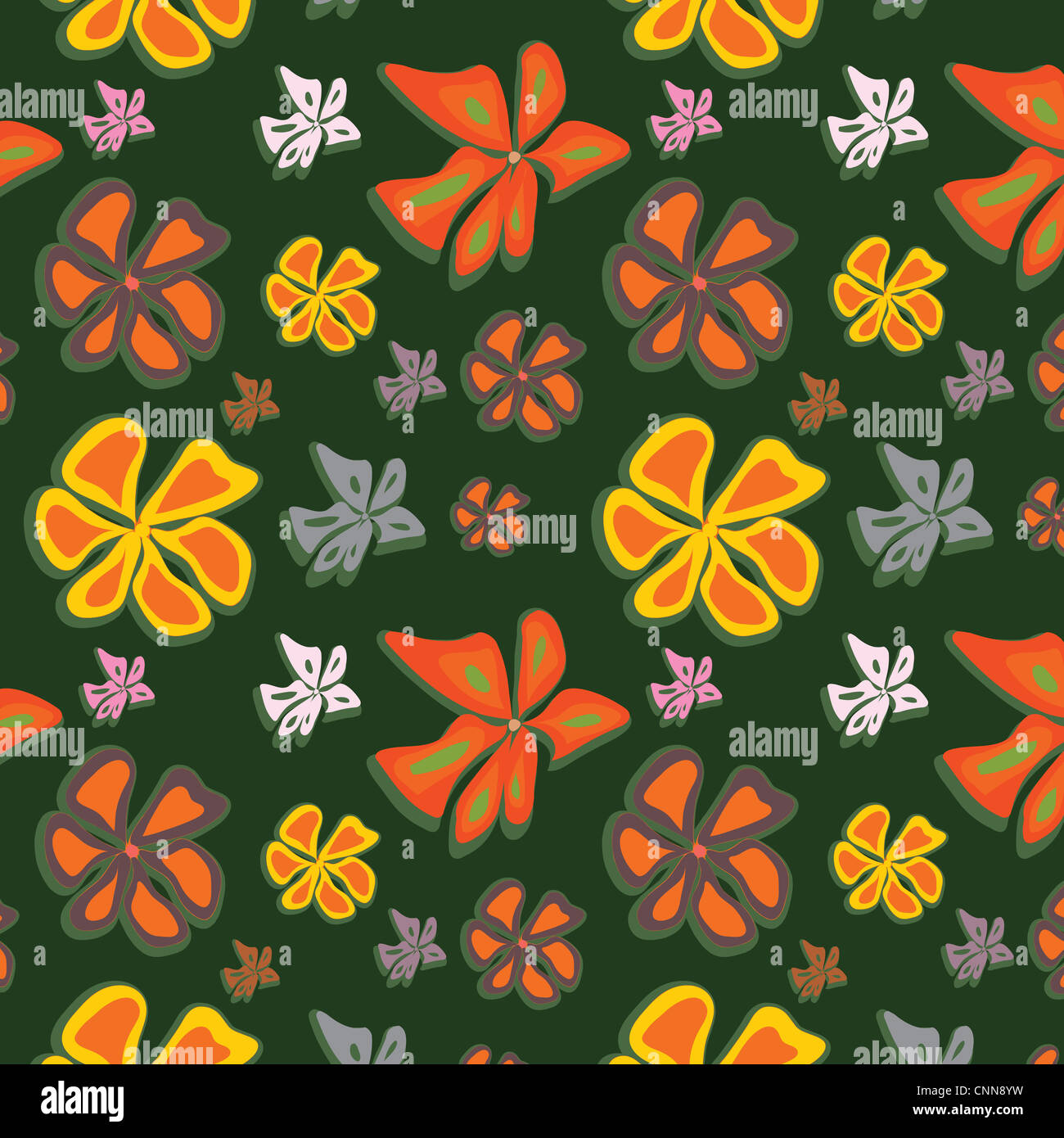 Seamless background with flowers, vector, illustration Stock Photo - Alamy