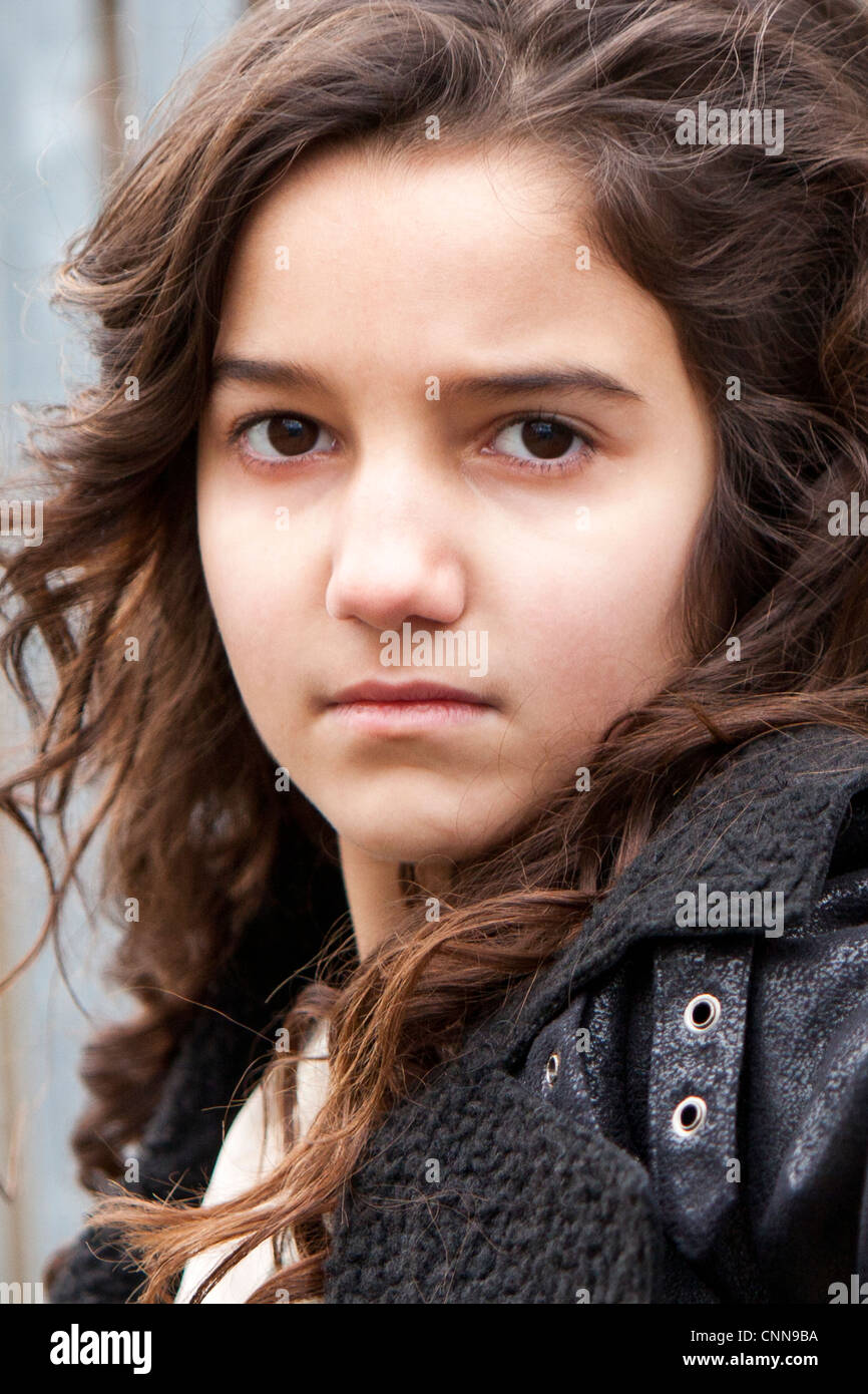 Young teenage girl leeds uk stock photo alamy
