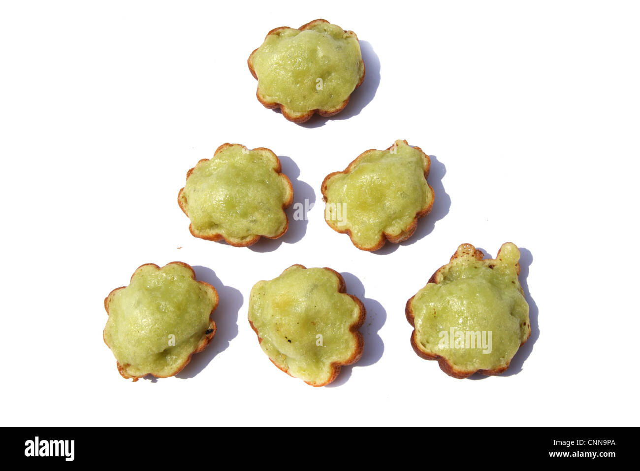 Thai dessert , kanom krok singapore , (Coconut-Rice Pancakes) Stock Photo