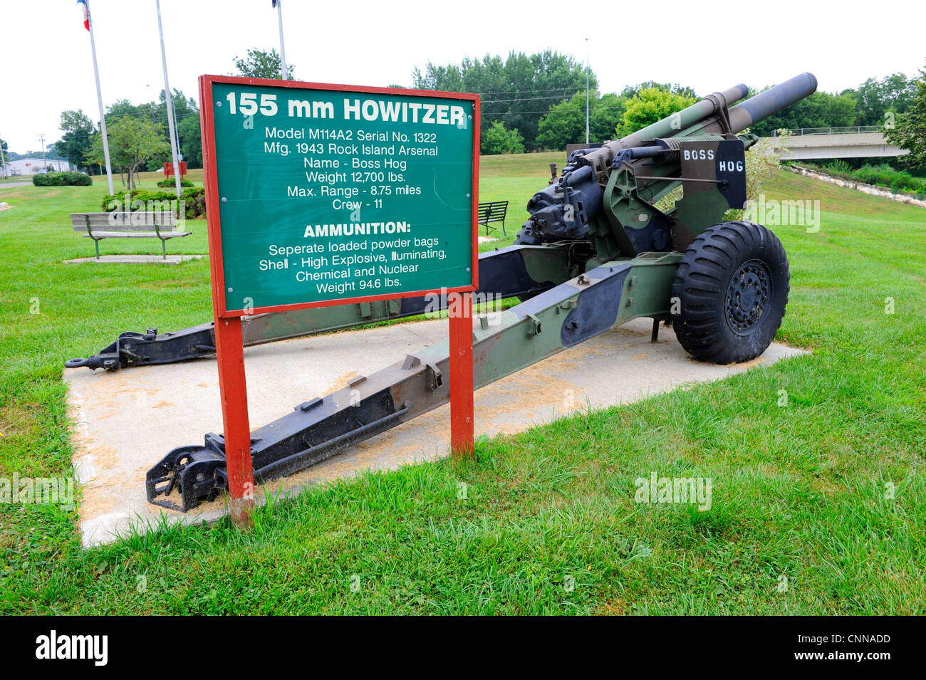 155 mm Howitzer artillery gun Stock Photo