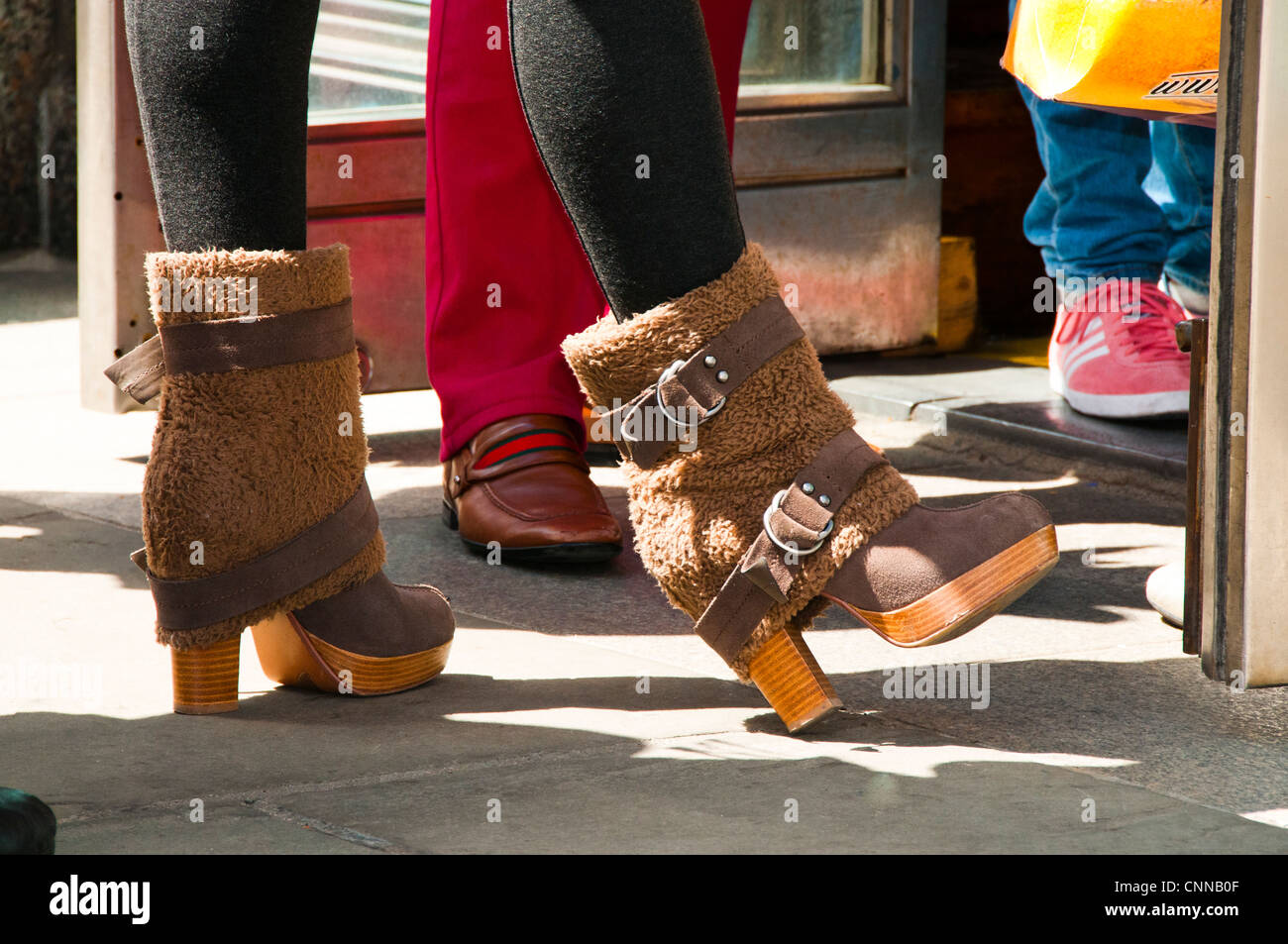 funky winter boots Stock Photo - Alamy