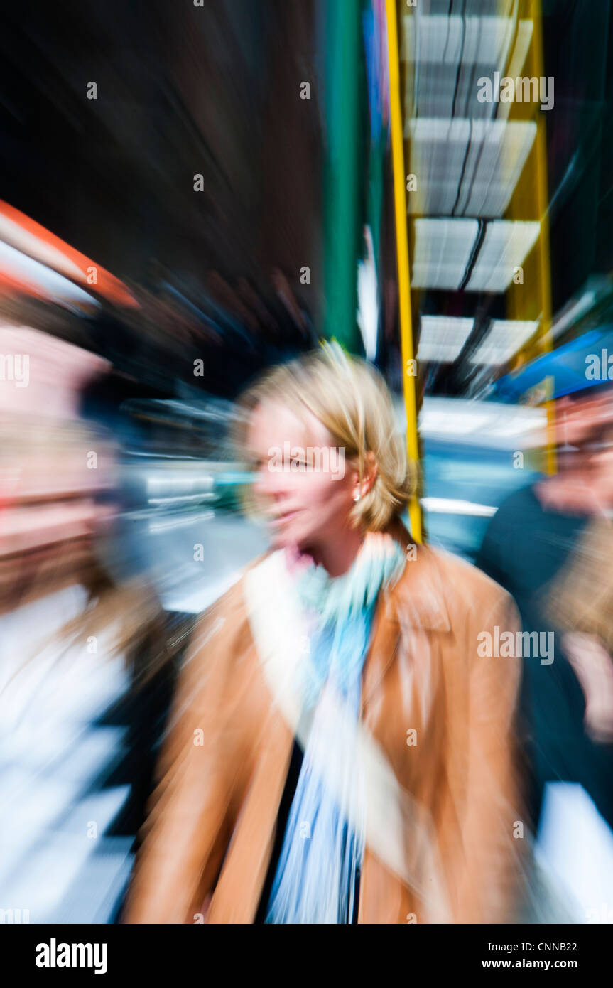 girl walking city street Stock Photo - Alamy