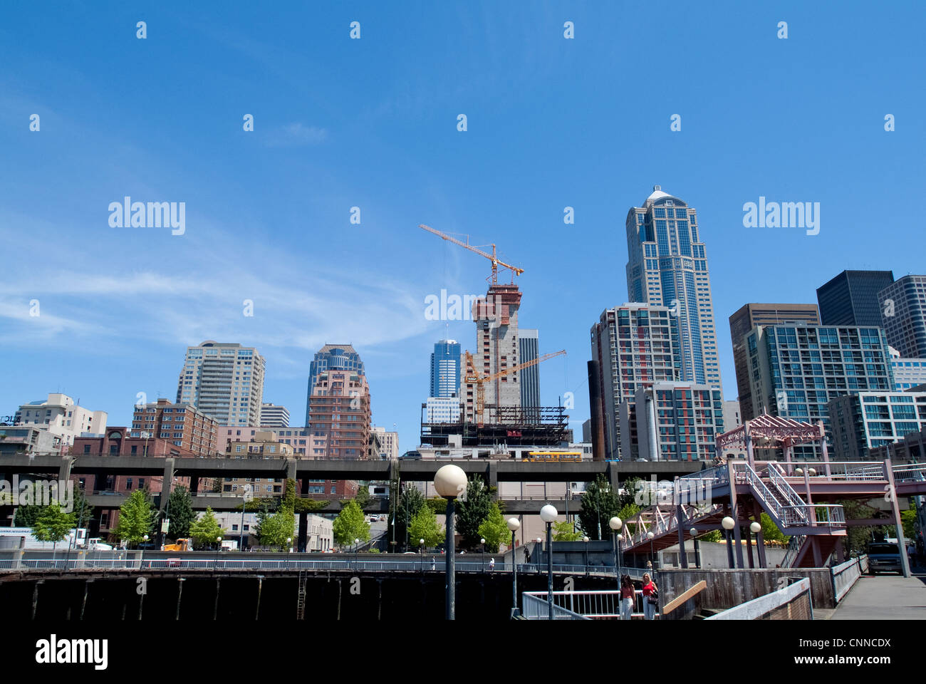 Industrial construction development downtown seattle hi-res stock ...