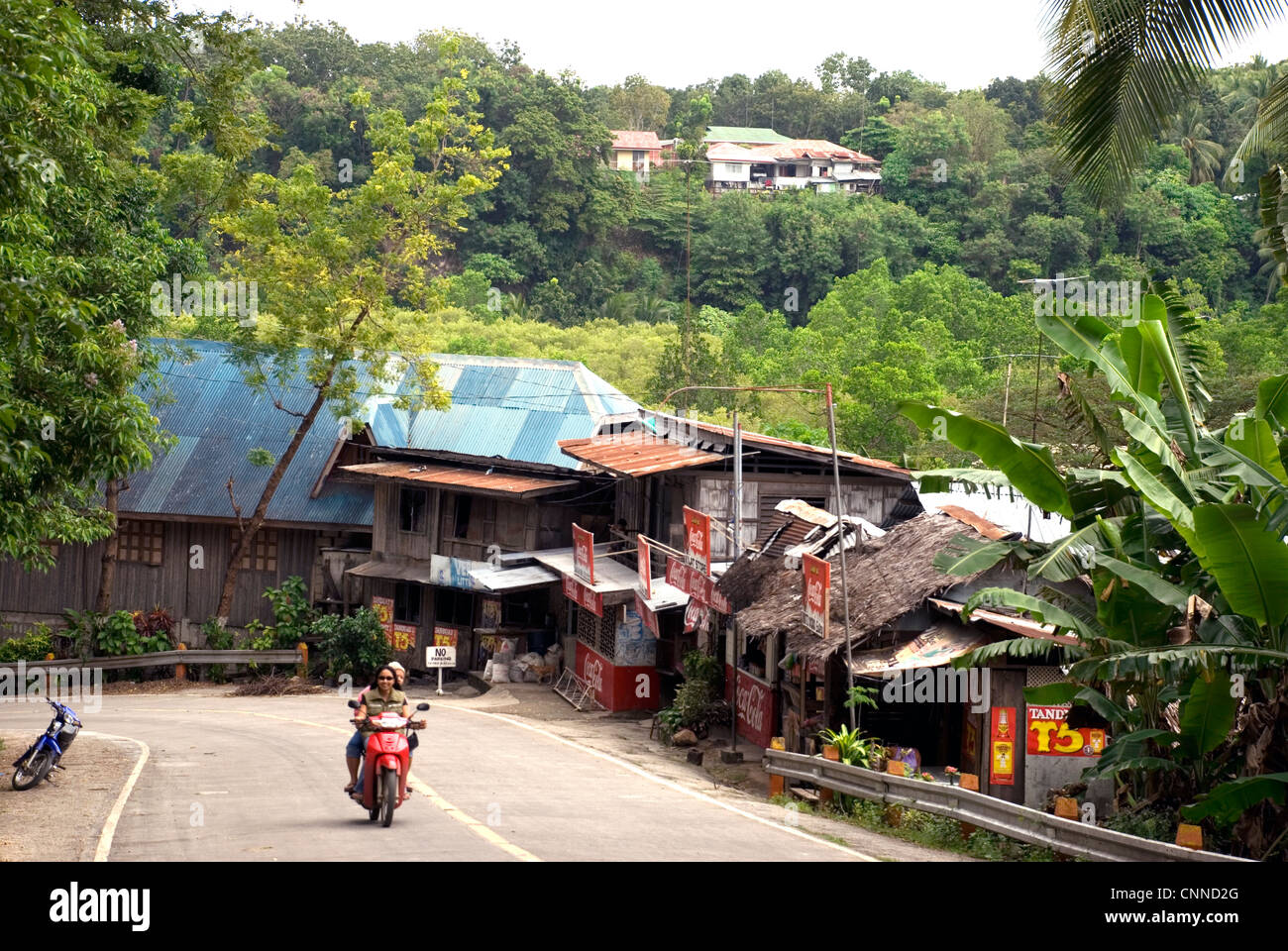 philippines, siquijor island, larena street scene Stock Photo