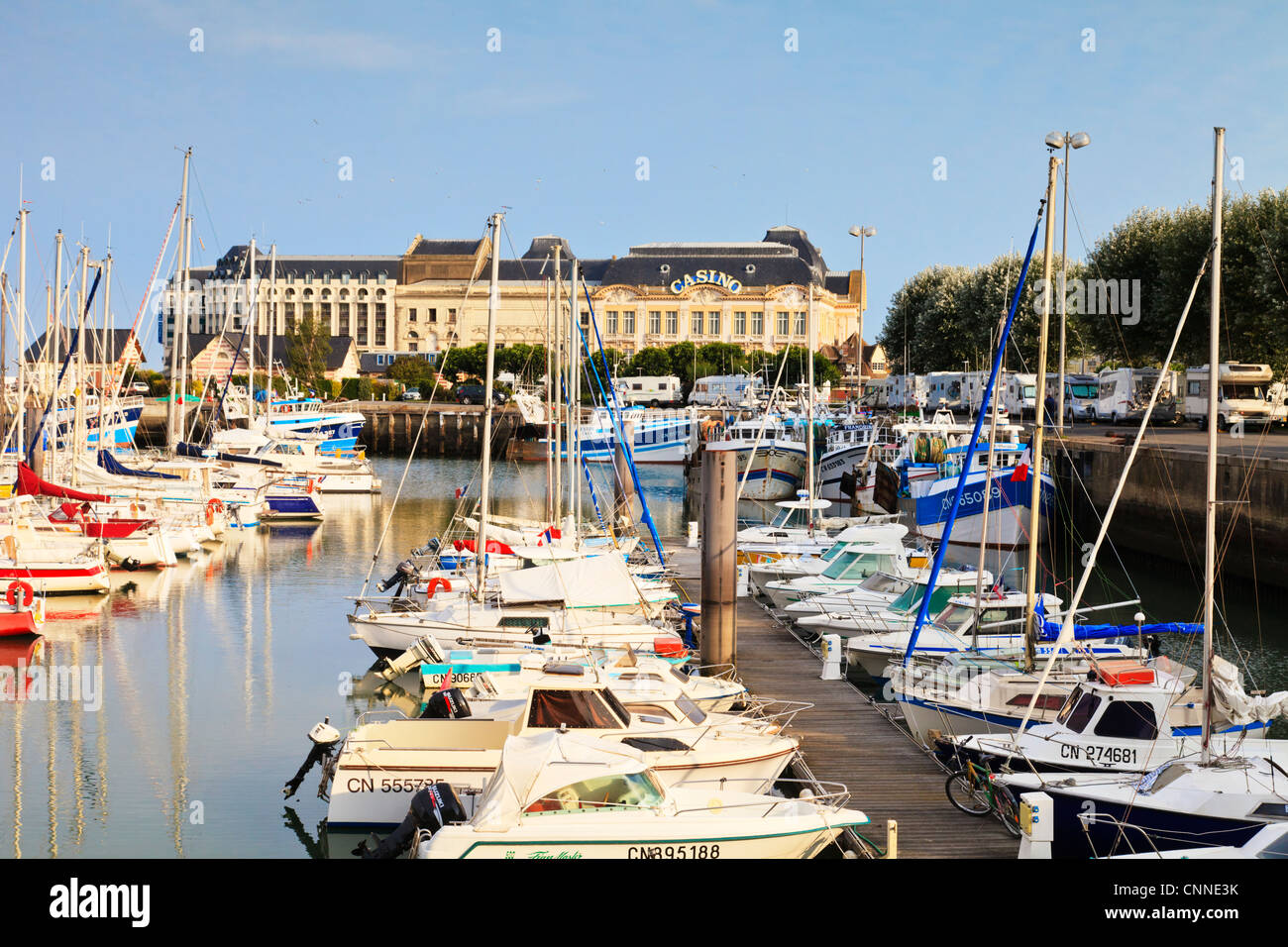 The casino and marina at Trouville, Normandy, France. Stock Photo