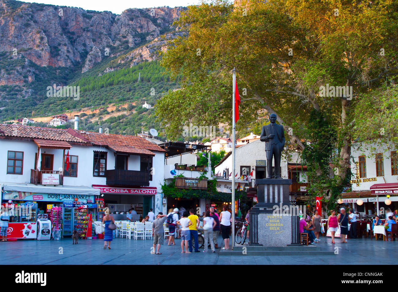 Street view. Kas. Antalya province, mediterranean coast. Turkey. Stock Photo