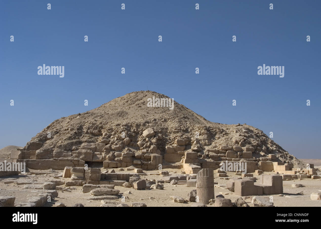 Egypt. Saqqara.The Pyramid of Unas. Fifth Dynasty. 24th century B.C. Old Kingdom. It is now ruined. Stock Photo