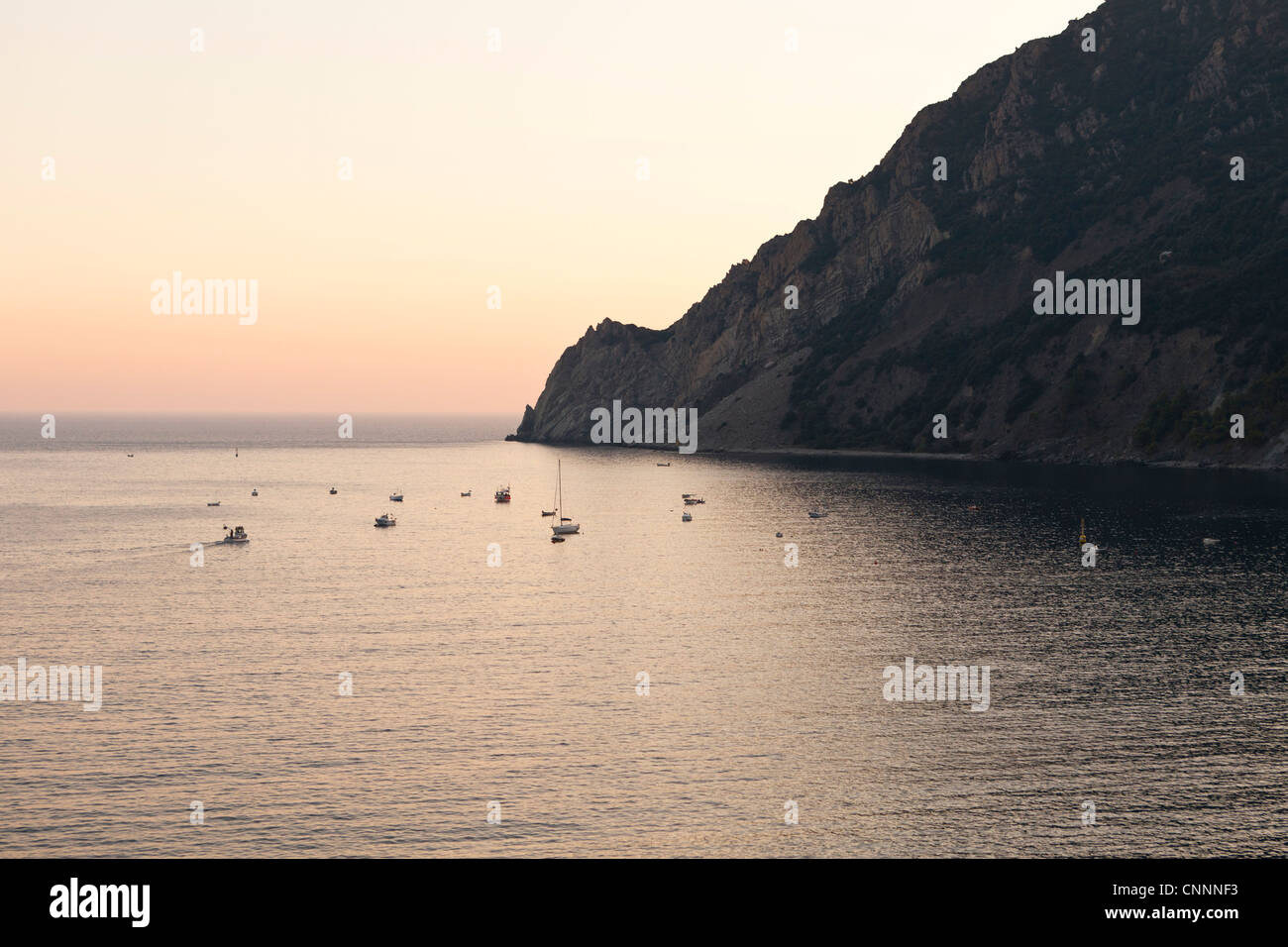 Shoreline, Monterosso al Mare, Cinque Terre National Park, Cinque Terre, Province of La Spezia, Liguria, Italy Stock Photo