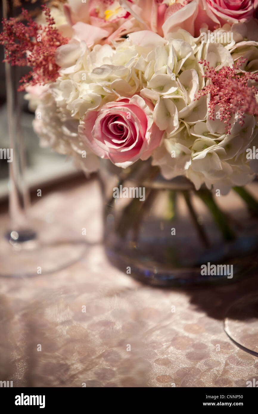 Bouquet of Flowers in Vase Stock Photo Alamy