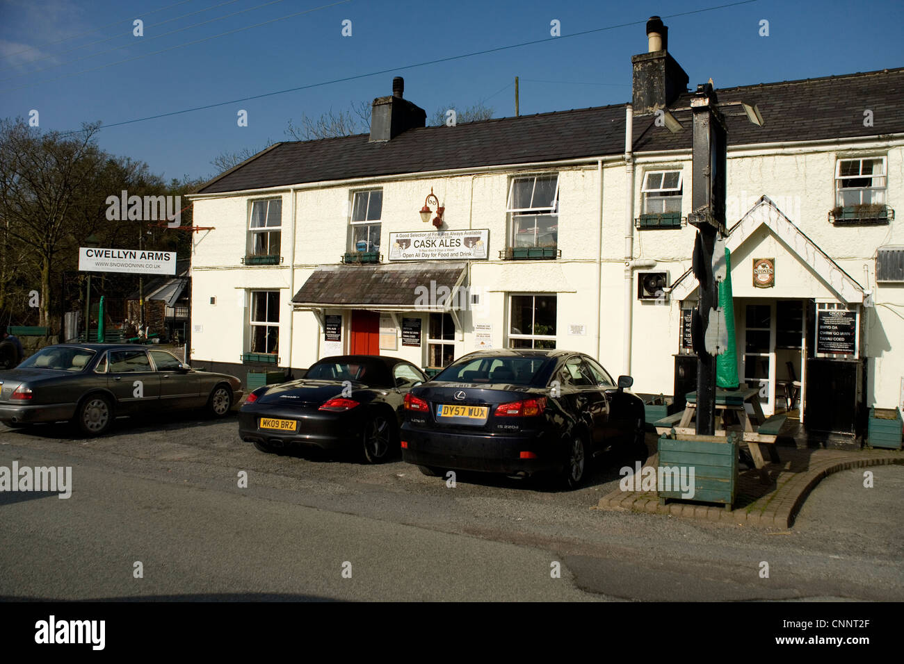 Cwellyn Arms public house in Rhyd Ddu in Snowdonia, North Wales Stock