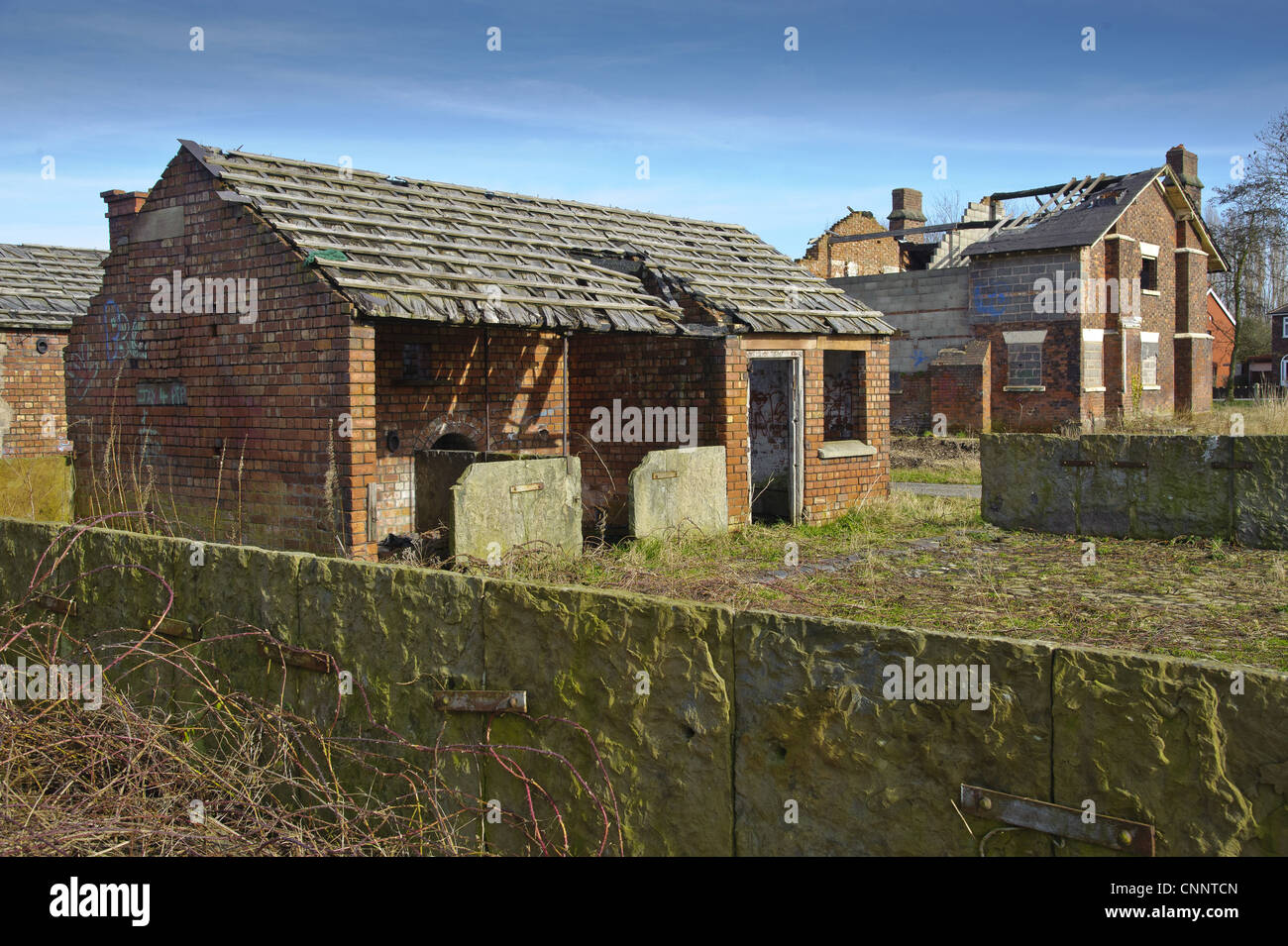 Derelict farmhouse and farm buildings, Burscough, Southwest Lancashire