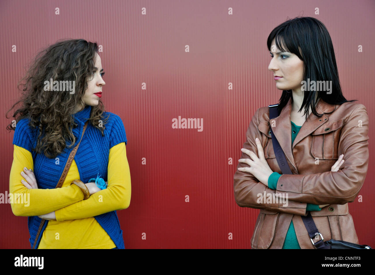 Two women standing hi-res stock photography and images - Alamy