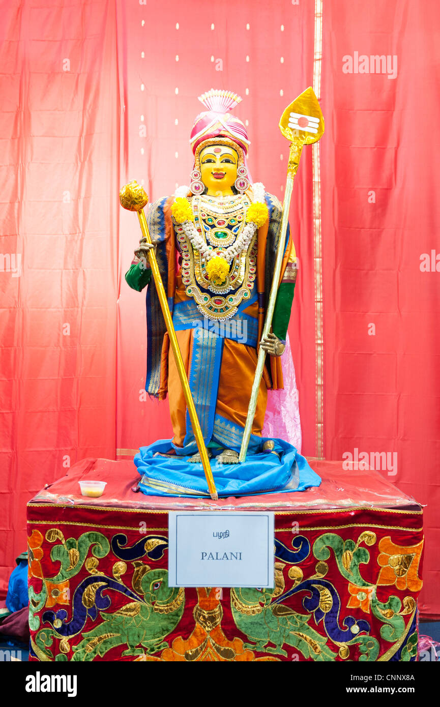 Palani statue in the Sri Marimman Temple Singapore Malaysia Stock Photo