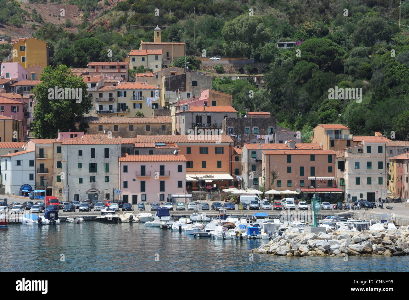 The village of Rio Marina on Elba island, Italy Stock Photo