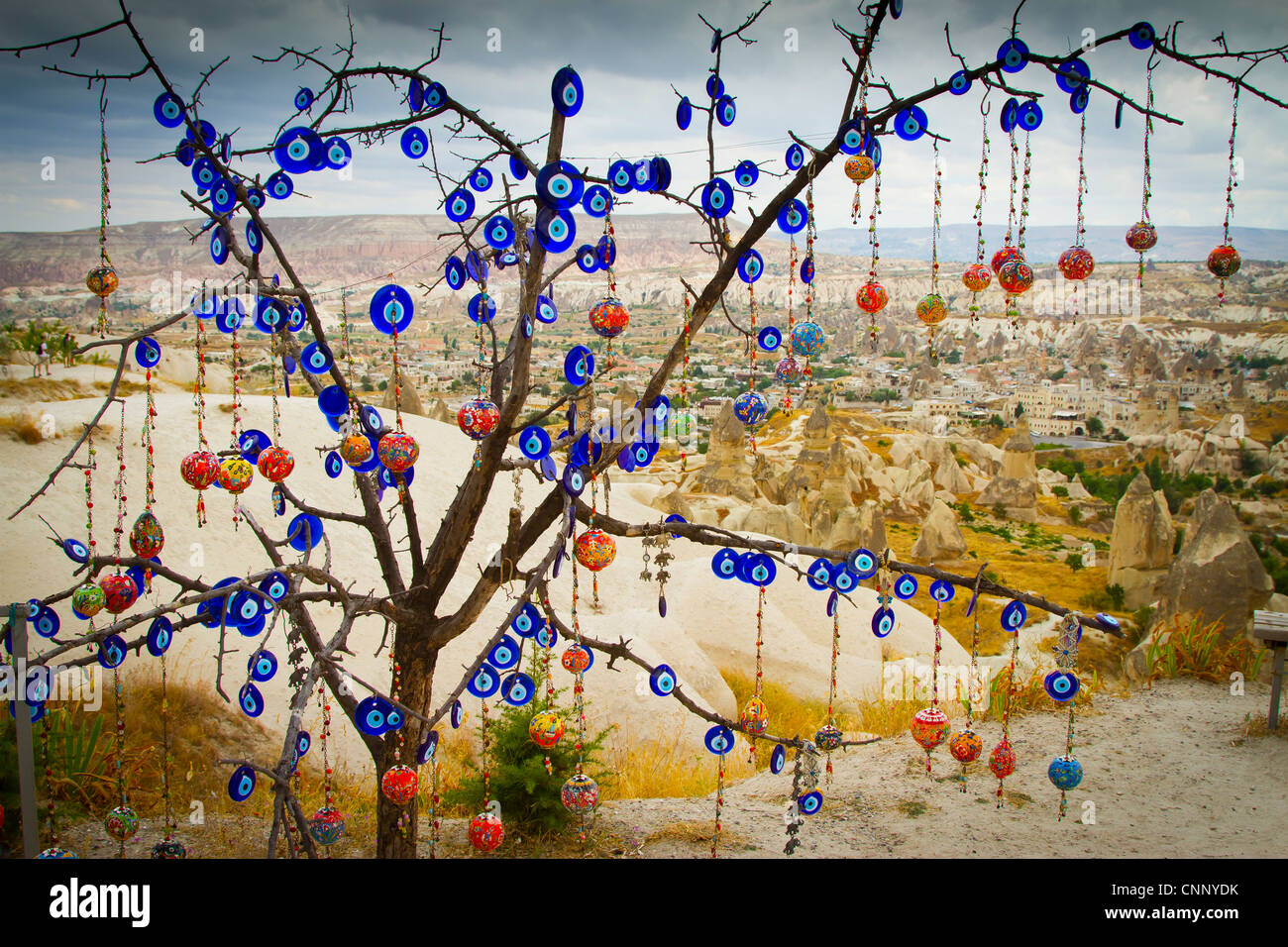 A tree decorated with many Nazar Boncuk in Cappadocia : r/MostBeautiful