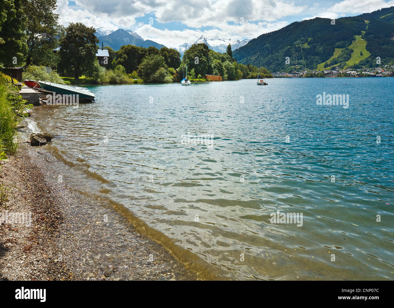 Beautiful summer Alpine lake Zeller See view (Austria, Zell am See Stock  Photo - Alamy