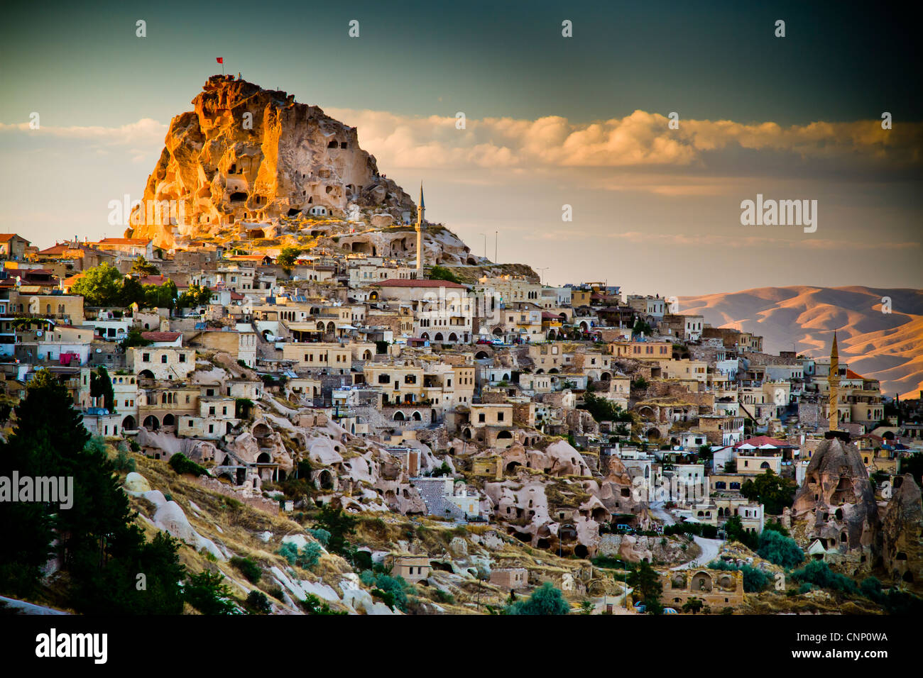 Uchisar village. Cappadocia Region. Nevsehir province. Turkey Stock ...