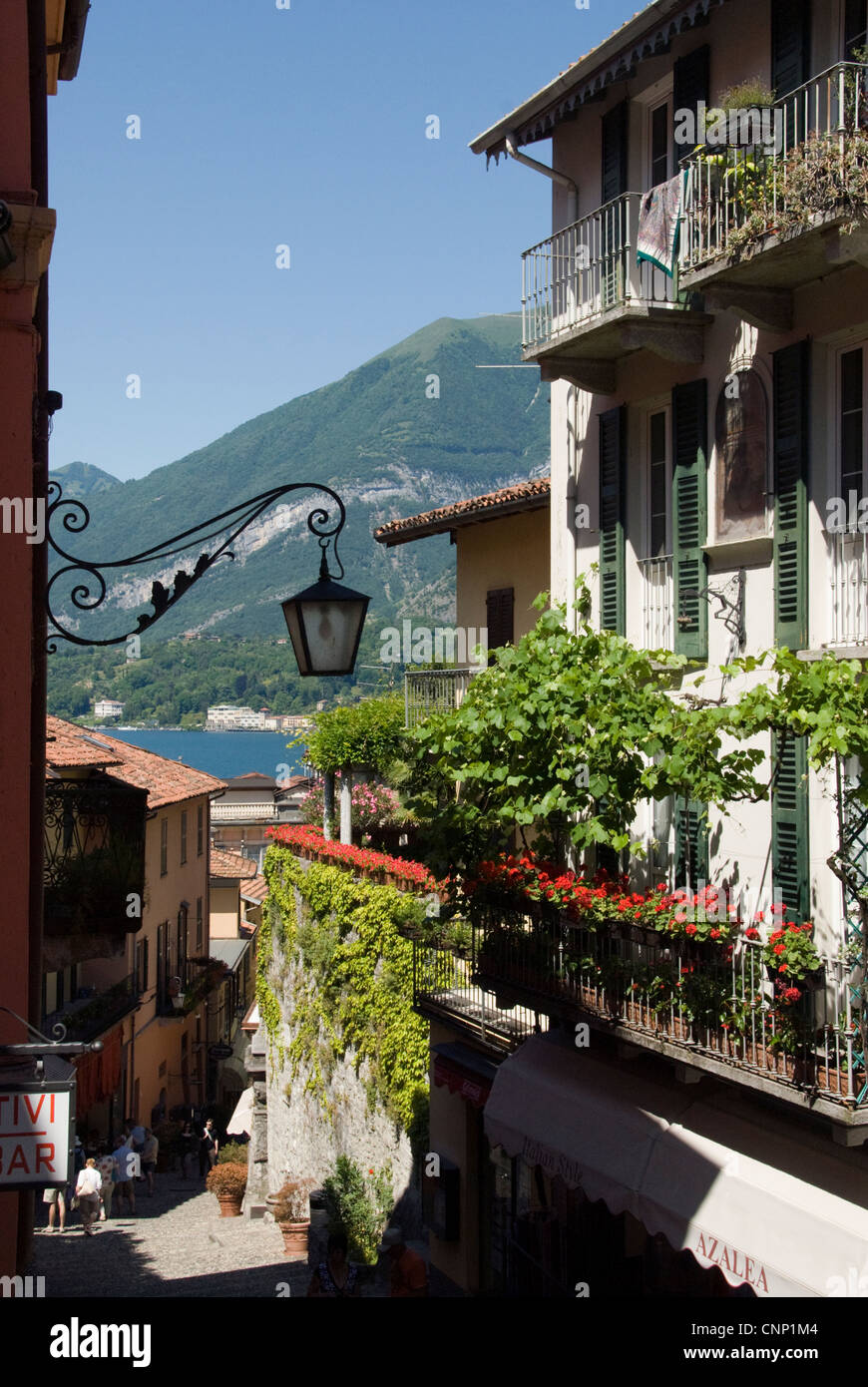 Alleyway in Varenna, Lake Como, Italy. Stock Photo