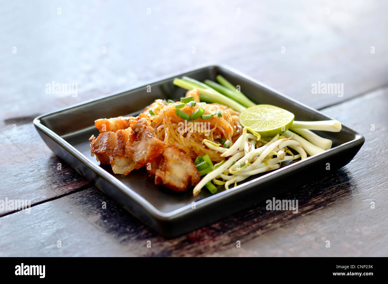 Favorite Thai cuisine , Thai food Pad thai , Stir fry noodles Stock Photo