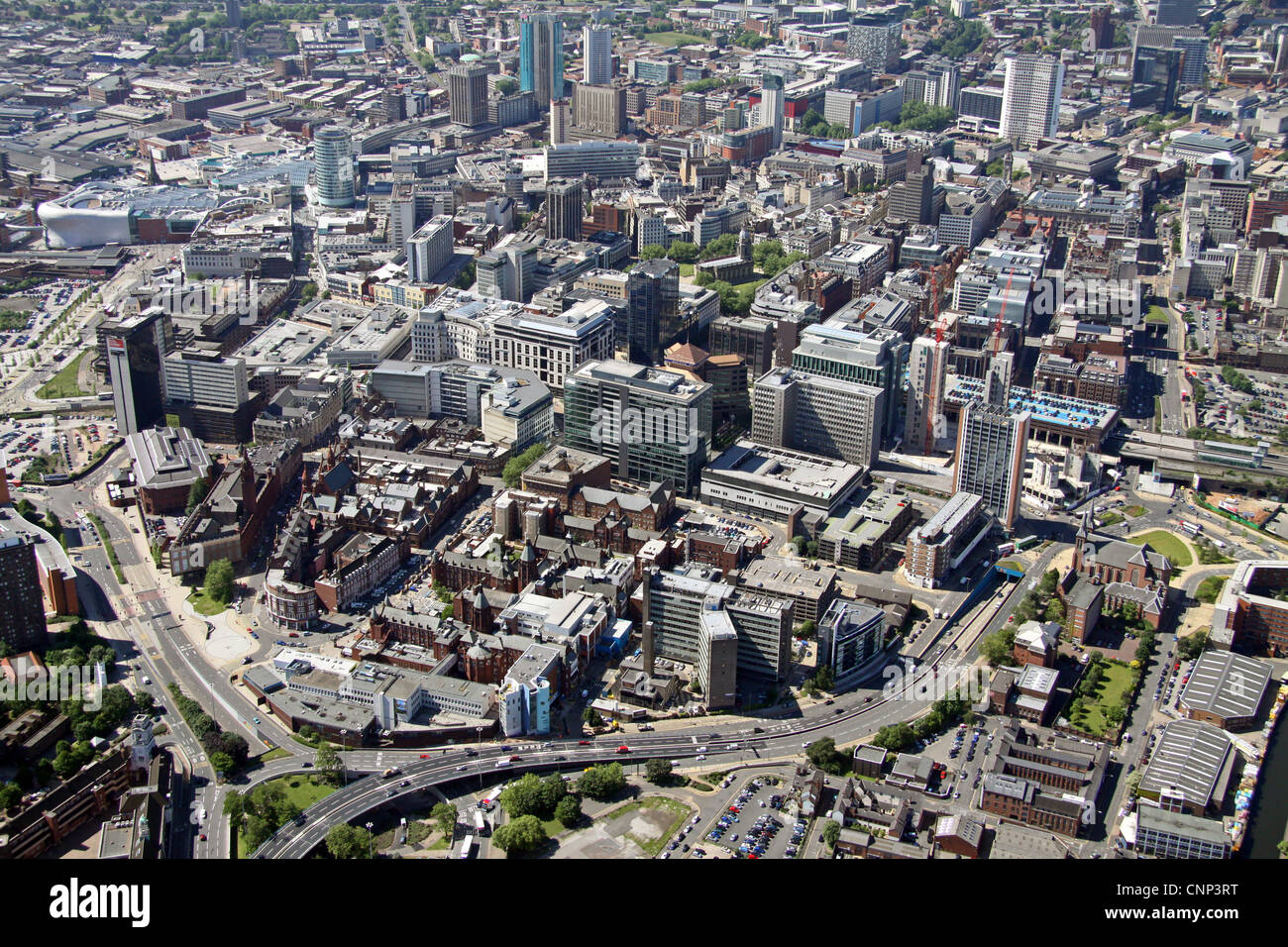 Aerial view of Birmingham Children's Hospital and Dental School