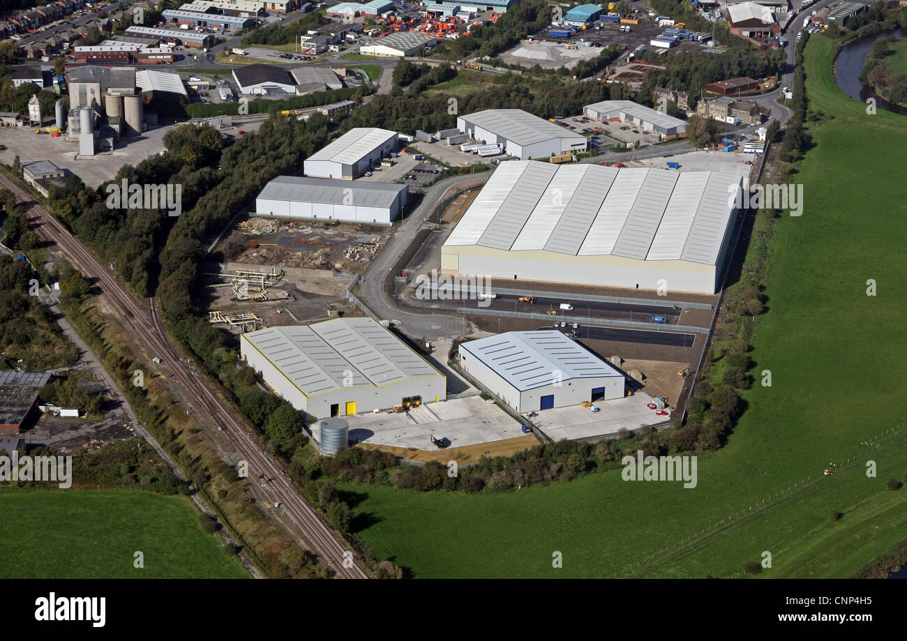 aerial view of Bretton Park Way industrial estate, Dewsbury Stock Photo