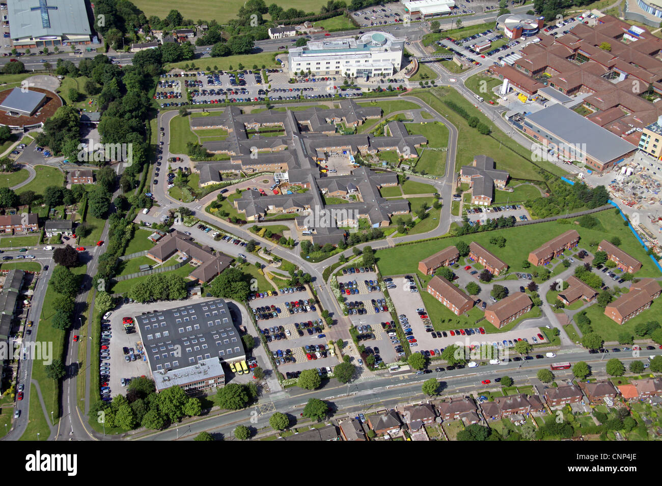 aerial view of Harplands Hospital in Stoke on Trent Stock Photo Alamy