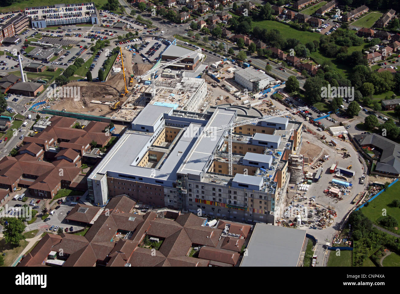 aerial view of Royal Stoke University Hospital Stock Photo