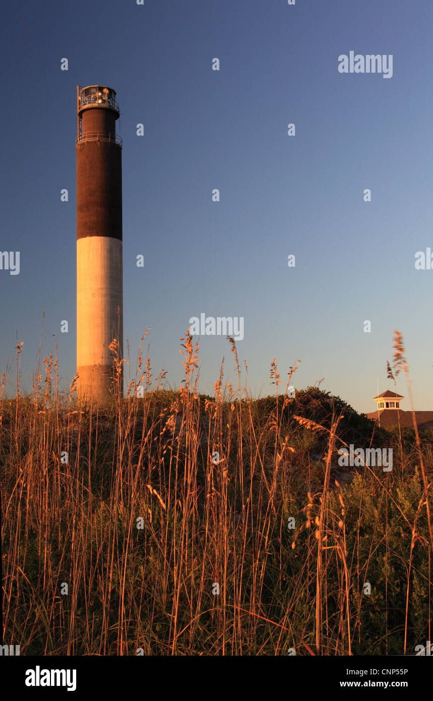 Photo of the Oak Island Lighthouse, Oak Island, North Carolina, USA Stock Photo