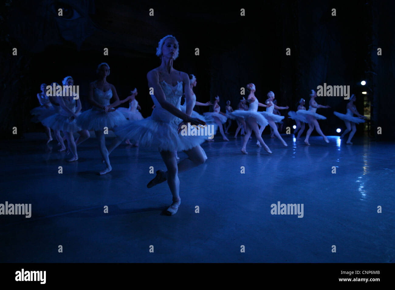 Ballet the Swan Lake by Pyotr Tchaikovsky in the National Theatre in Belgrade, Serbia. Stock Photo