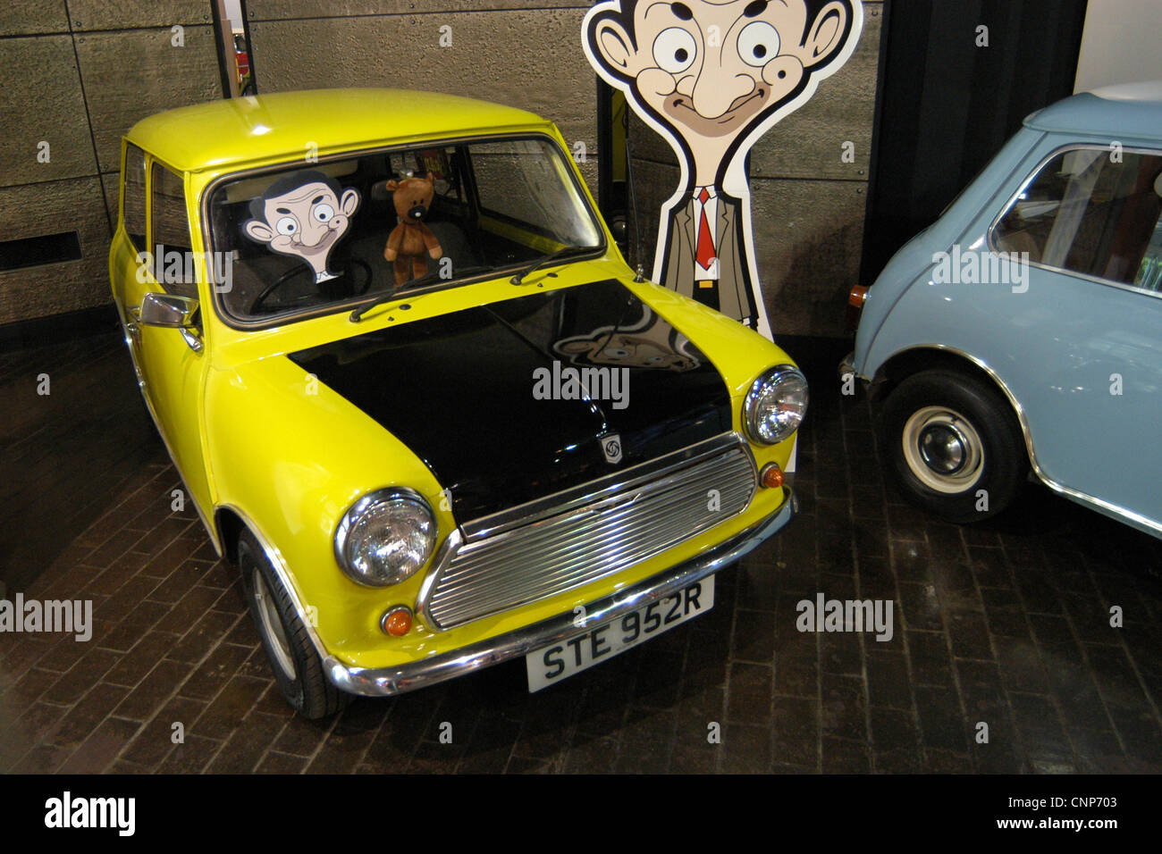 Legendary Mr. Bean's Mini (1959) produced by The Austin Motor Co. Ltd., Longbridge, Birmingham, UK. Stock Photo