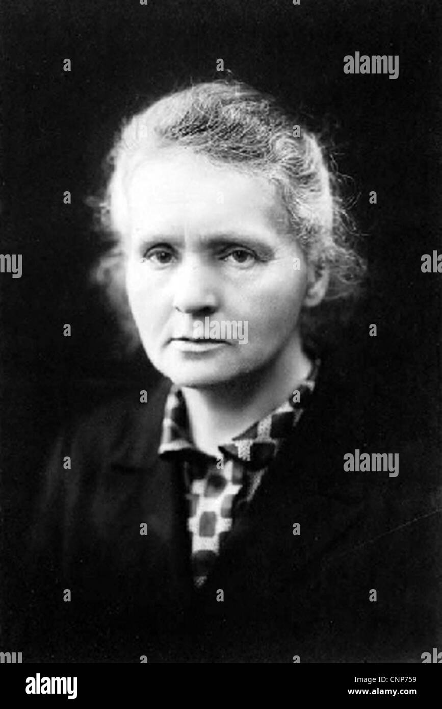 MARIE CURIE (1867-1934) Polish physicist who pioneered research on radio activity Stock Photo