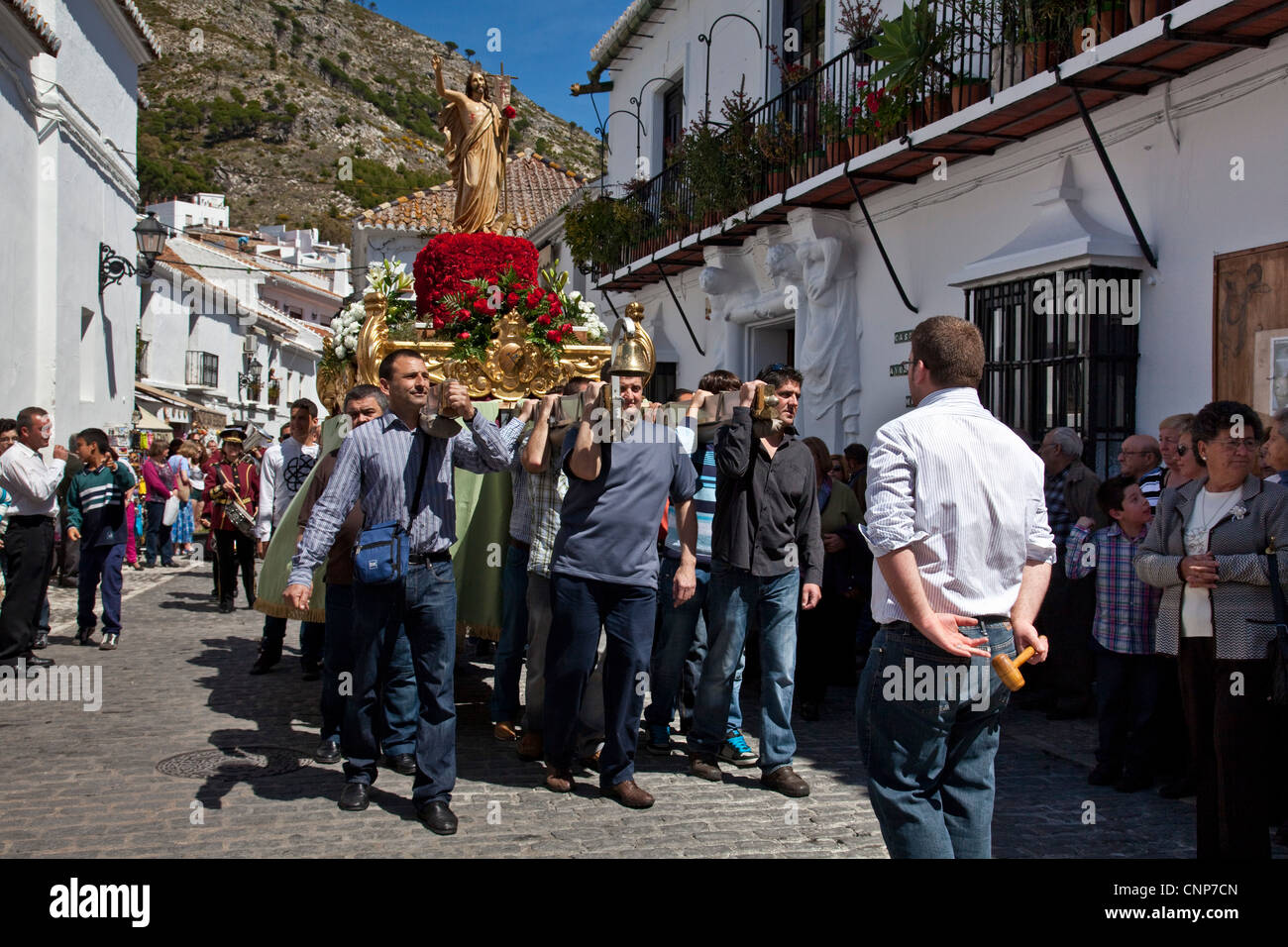 Semana Santa (Holy Week) Easter Sunday, Mijas, Andalusia, Spain Stock Photo