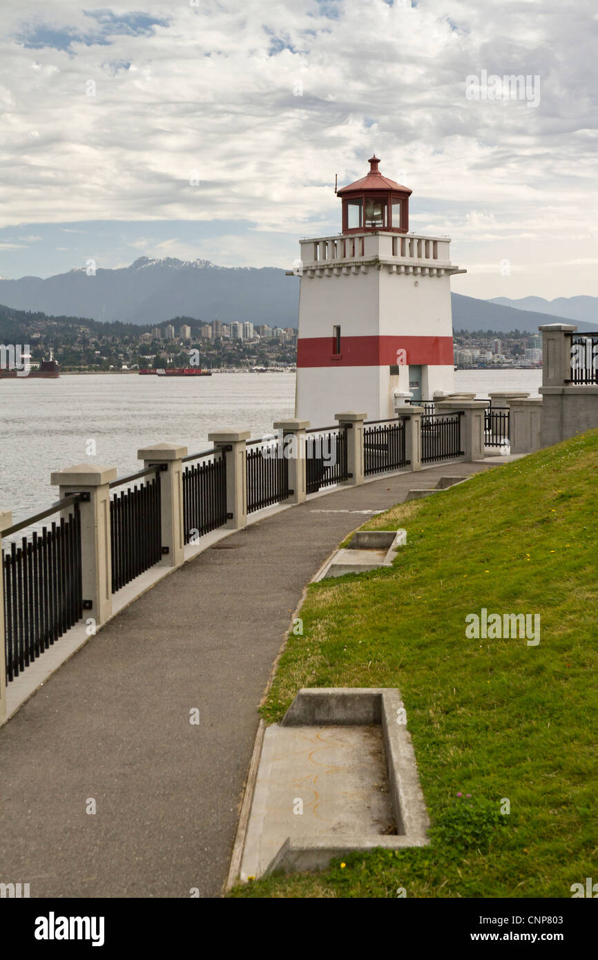Brockton Point lighthouse, Stanley Park, Vancouver, British Columbia, Canada Stock Photo