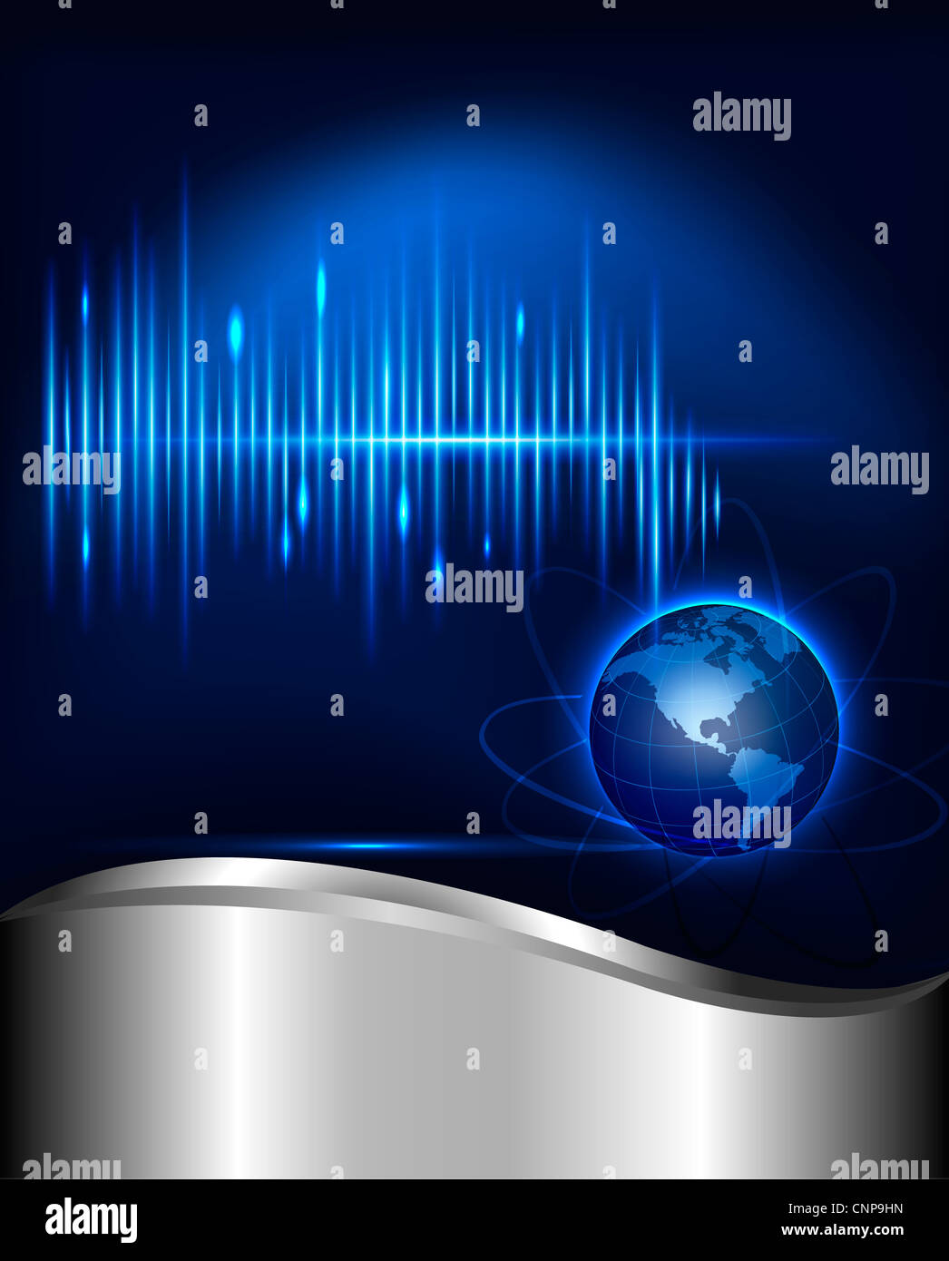 Abstract technology background with globe Stock Photo - Alamy