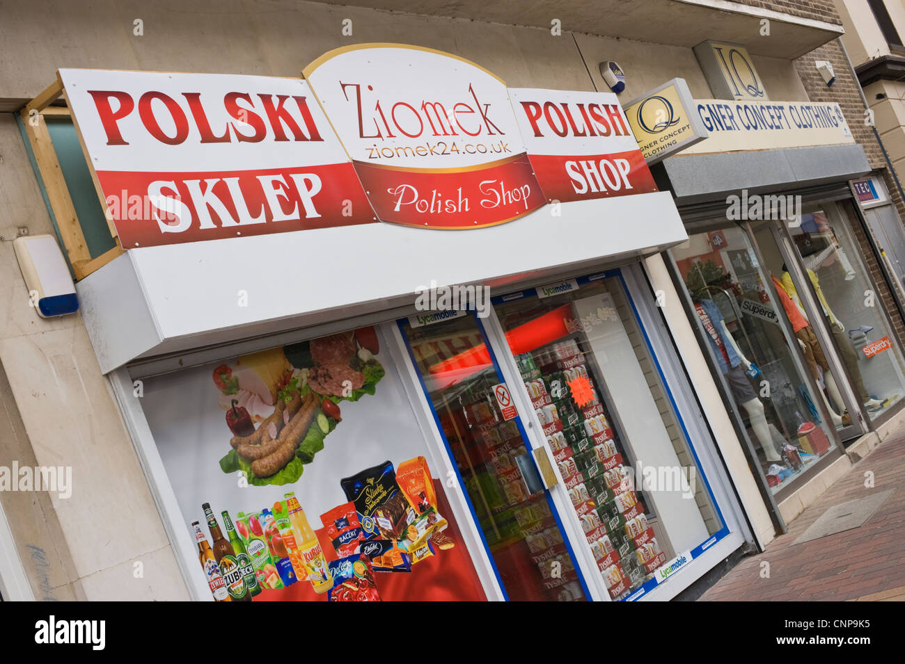 POLISH SHOP on high street in Merthyr Tydfil South Wales UK Stock Photo