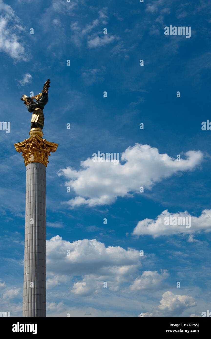 Independence Monument, Independence Square, Kiev, Ukraine, Europe. Stock Photo