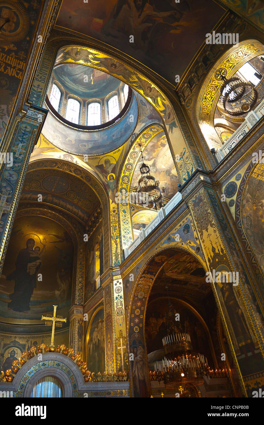 St. Vladimirs Cathedral Interior, Kiev, Ukraine. Stock Photo